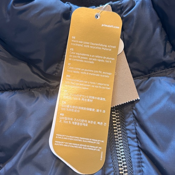 J.CREW puffer jacket insulated blue quilted fleece-lined leather-pull X- LG NWT - Picture 13 of 15